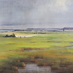 Peter Layne Arguimbau Nantucket Oil on Canvas, “Polpis Harbor”, Painting