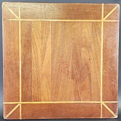Antique Multiwood Inlaid Gameboard, 19th century