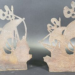 Pair of Antique Bronze Ship Galleon Bookends, circa 1920