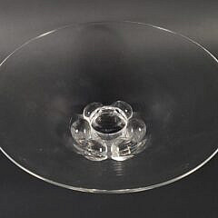 Signed Steuben Clear Crystal Centerpiece Compote, 20th century