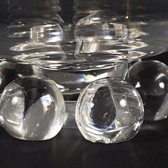 Signed Steuben Clear Crystal Centerpiece Compote, 20th century