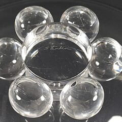 Signed Steuben Clear Crystal Centerpiece Compote, 20th century