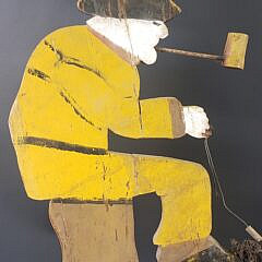 Antique/Vintage Old Salt Fisherman Carved and Painted Nantucket Weathervane, circa 1920s