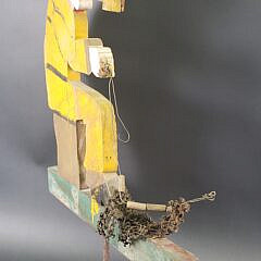 Antique/Vintage Old Salt Fisherman Carved and Painted Nantucket Weathervane, circa 1920s