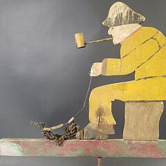 Antique/Vintage Old Salt Fisherman Carved and Painted Nantucket Weathervane, circa 1920s
