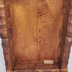 Antique Tiger Maple Gallery Top Side Table, circa 1920s