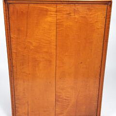 Antique Tiger Maple Gallery Top Side Table, circa 1920s