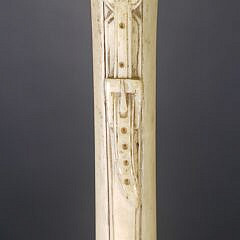 Antique Whalebone Belt Buckle Form Lady’s Cane, 19th century