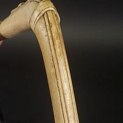 Antique Whalebone Belt Buckle Form Lady’s Cane, 19th century