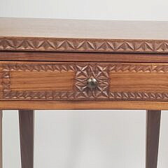 Exotic Fruitwood Carved Decorated Modern One Drawer Night Stand