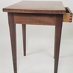 Exotic Fruitwood Carved Decorated Modern One Drawer Night Stand