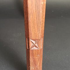 Exotic Fruitwood Carved Decorated Modern One Drawer Night Stand