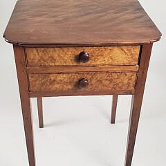 Antique American Hepplewhite Two Drawer Stand, 19th century