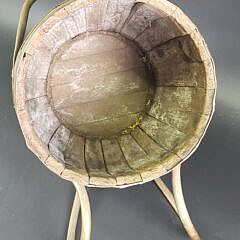 Antique English Oak Brass Bound Barrel, 19th century