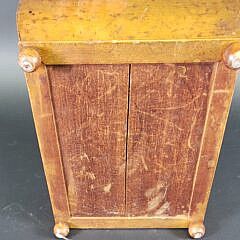 Antique Tiger Maple Pagoda Form Lift Top Document Box, 19th century