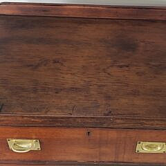 Rare Antique British Mahogany Mariners Campaign Tall Chest, 19th century