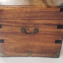 Antique Chinese Export Brass Bound Camphorwood Trunk, 19th century