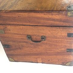 Antique Chinese Export Brass Bound Camphorwood Trunk, 19th century