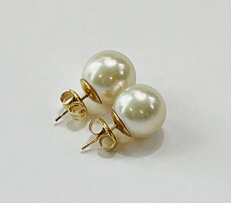 42146 Pr 11.2-11.5mm White South Sea Pearl Earrings A IMG_9175
