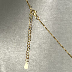 Seed Pearl Sterling Silver Vermeil “Circle” Pendant Necklace