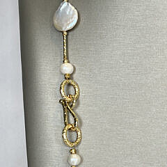 17mm White Fresh Water Coin Pearl Necklace