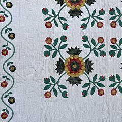 Pennsylvania Floral Applique Quilt, circa 1930s