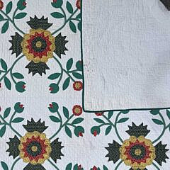Pennsylvania Floral Applique Quilt, circa 1930s