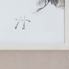 Continental School Ink and Wash on Paper “Profile of a Satyr”