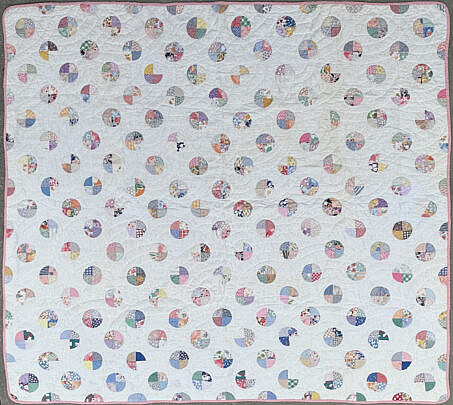 42788 Vintage Snowball Patchwork Quilt A IMG_9689