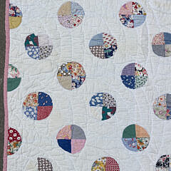 Vintage “Snow Ball” Patchwork Quilt, circa 1930