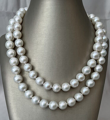 42794 1mm-13mm White Fresh Water Pearl Necklace B