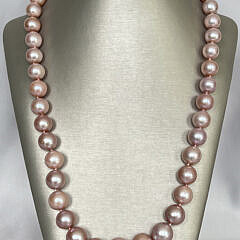 42802 11mm – 15mm Pink Fresh Water Pearl Necklace A IMG_9109