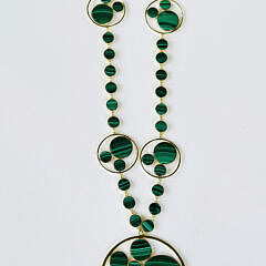 42806 Malachite Disc Necklace A IMG_8253