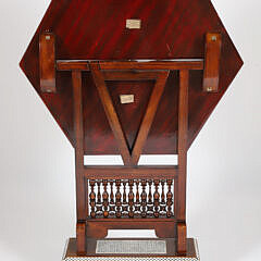 Vintage Mother of Pearl, Bone and Multiwood Inlaid Octagonal Tilt Top Side Table