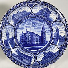 Set of Six Rowland & Marcellus Co. Staffordshire Blue and White Plates
