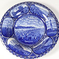 Set of Six Rowland & Marcellus Co. Staffordshire Blue and White Plates