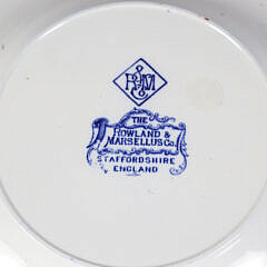 Set of Six Rowland & Marcellus Co. Staffordshire Blue and White Plates