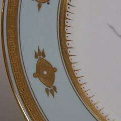 Set of Six Fine Mintons Hand Painted Bone China Fish Plates, 19th Century
