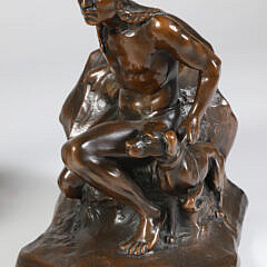 Pair of American Indian Bookends Stamped J.B. 1524