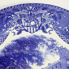 Set of Six Wedgwood Blue and White United States Military Academy Plates