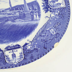 Set of Six Wedgwood Blue and White United States Military Academy Plates