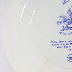 Set of Six Wedgwood Blue and White United States Military Academy Plates