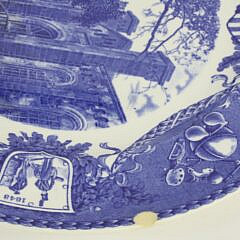 Set of Six Wedgwood Blue and White United States Military Academy Plates