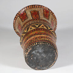 Kero Peruvian Clay Ceremonial Cup, 18th Century