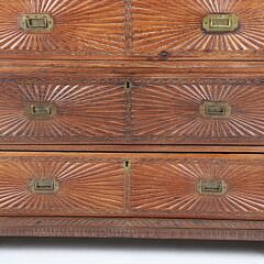 Anglo Indian Carved Teakwood Chest of Drawers, 19th Century