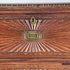 Anglo Indian Carved Teakwood Chest of Drawers, 19th Century