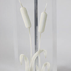 Pair of Mid Century Modern “Cat Tail” Acrylic Lamps