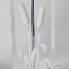 Pair of Mid Century Modern “Cat Tail” Acrylic Lamps