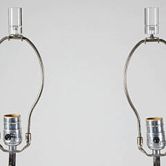 Pair of Mid Century Modern “Cat Tail” Acrylic Lamps