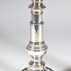 Pair of Vintage Sheffield Silver Plated Telescopic Candlesticks